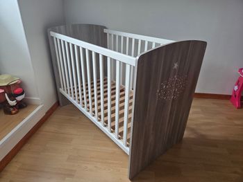 Lit bébé Sauthon Hugo + Matelas Kadolis