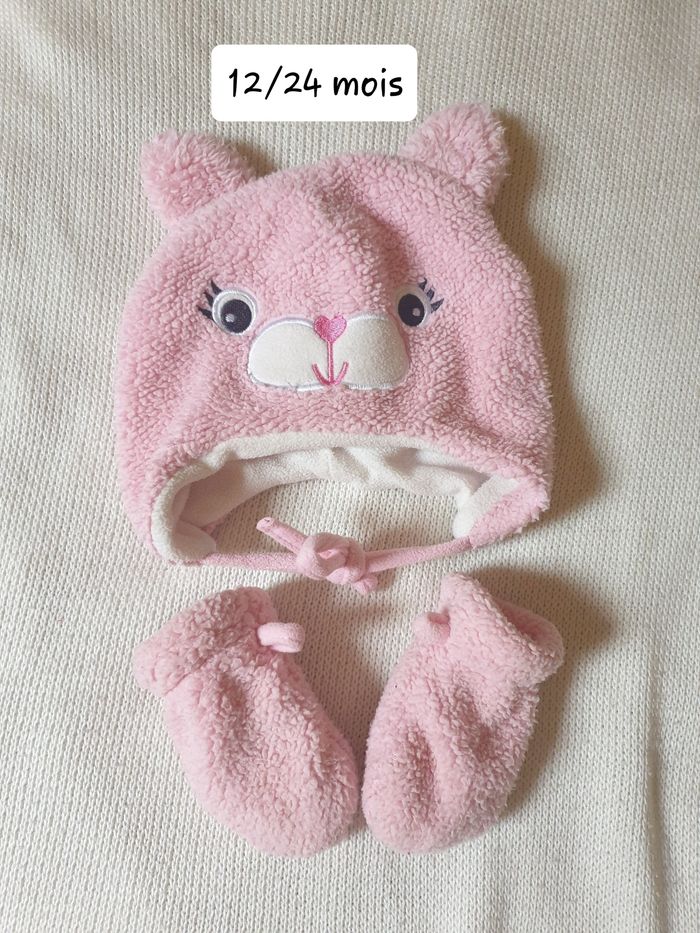 Bonnet + gants 12/24 mois