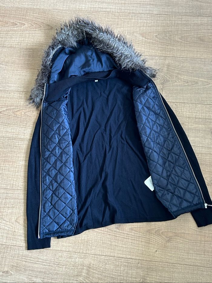 Veste bleue marine bi matière Morgan taille S jamais portée - photo numéro 8