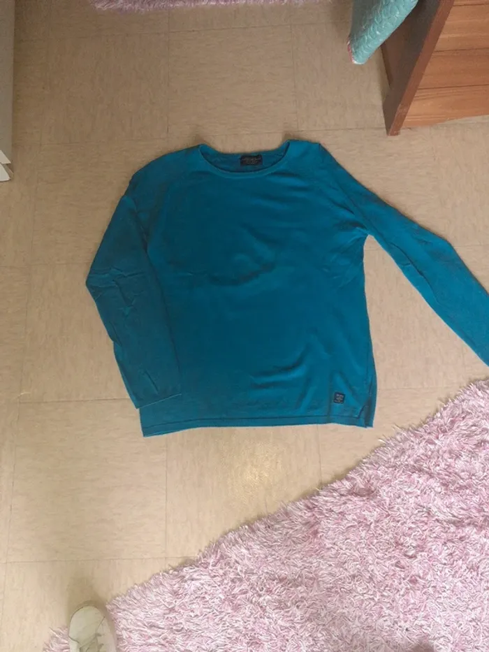 Pull homme bleu