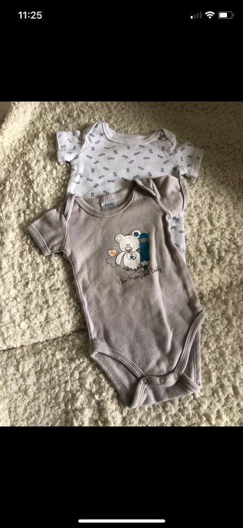 Lot de 2 bodies manche courte