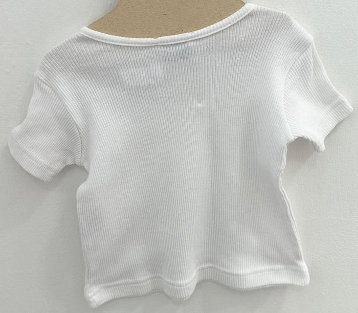 T-shirt blanc a rayures - photo numéro 5
