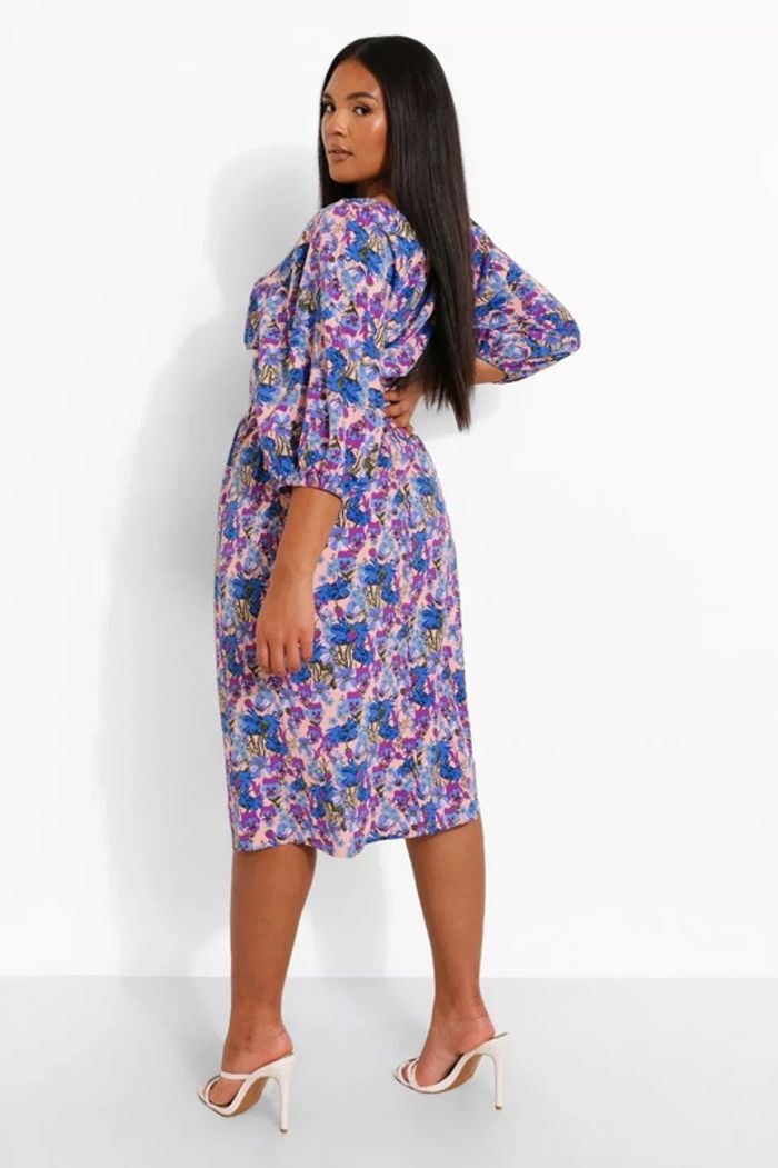 Robe mi-longue fleurie neuve 46 - photo numéro 11