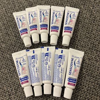Lot de 10 dentifrice sensodyne blancheur