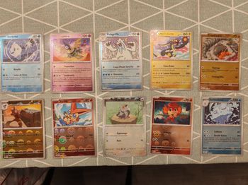 Lot cartes Pokémon reverses pokeball foudre noire et flamme blanche