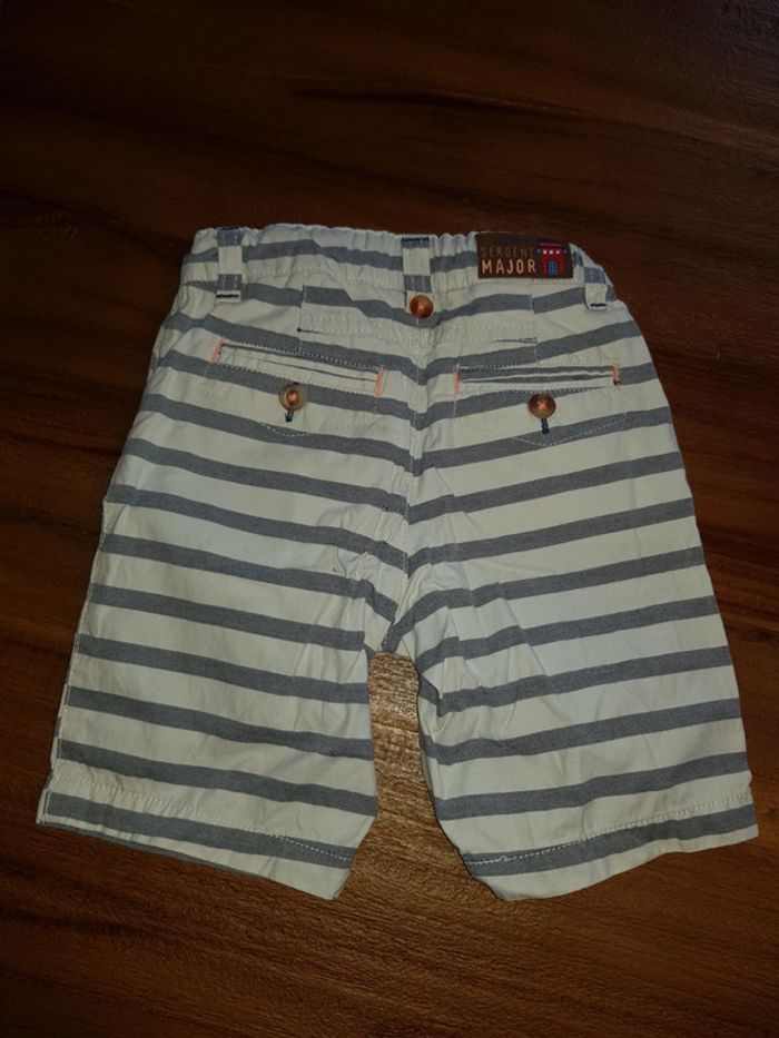 Short rayé blanc et bleu 3 ans Sergent-major - photo numéro 2