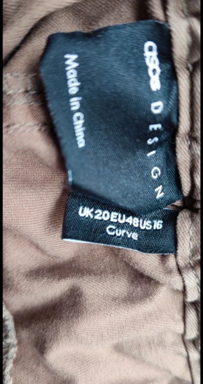Pantalon cargo marron taille 48, asos design - photo numéro 3