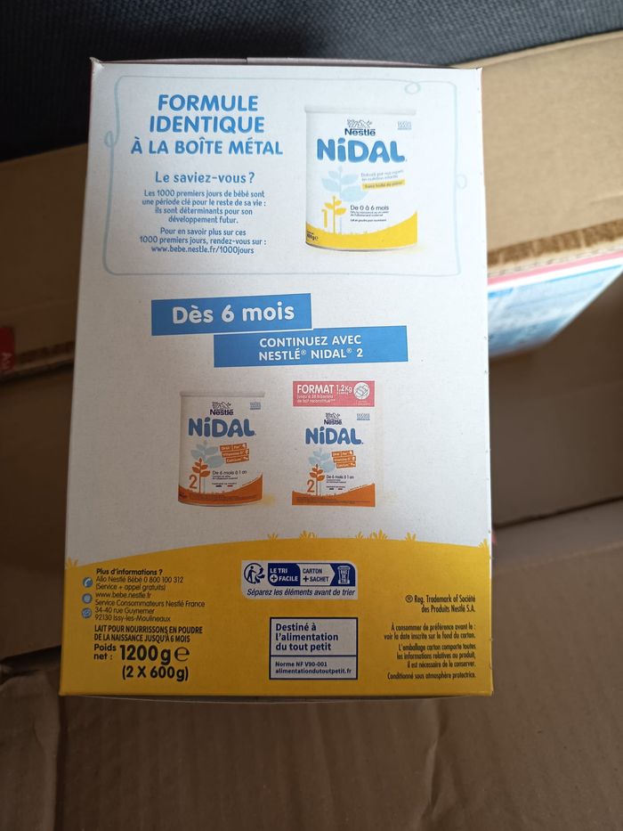 9 boites lait bébé 1er âge NIDAL - photo numéro 5