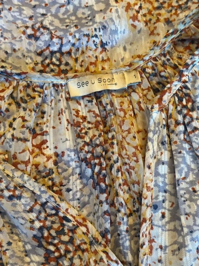Blouse fluide imprimé abstrait taille 36 - See U Soon - photo numéro 4