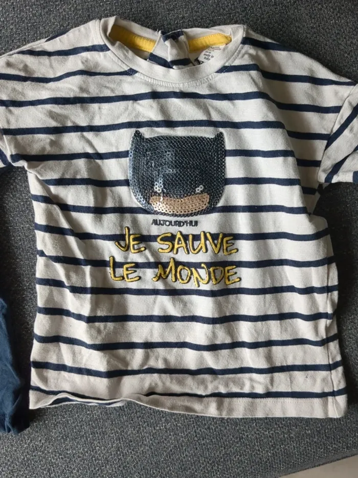 Lot 6 Tee shirt manches courtes 18 mois - photo numéro 6