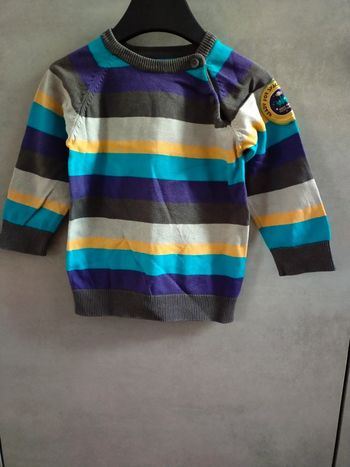Pull à rayures 18/24 mois