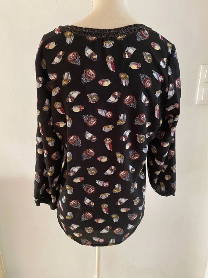 Blouse noir à motifs It Hippie taille s très bon état - photo numéro 2