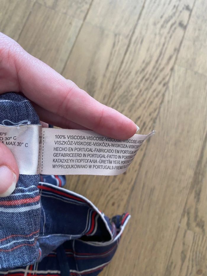 Pantalon fin bleu marine à carreaux Massimo Dutti taille 36 - photo numéro 7