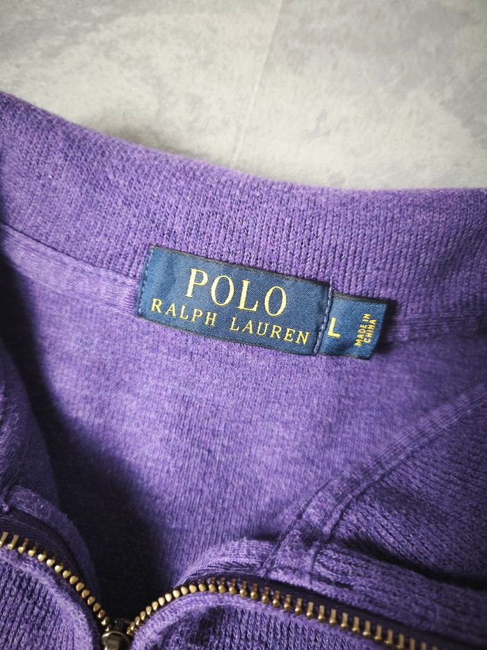 Pull Polo Ralph Lauren col zippé – Violet – Taille L (Homme) - photo numéro 8