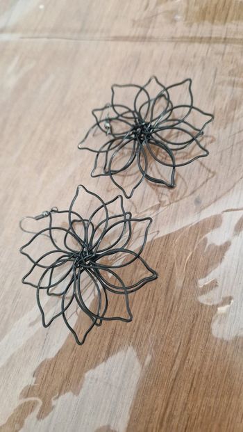 Boucle d'oreille femme fleur