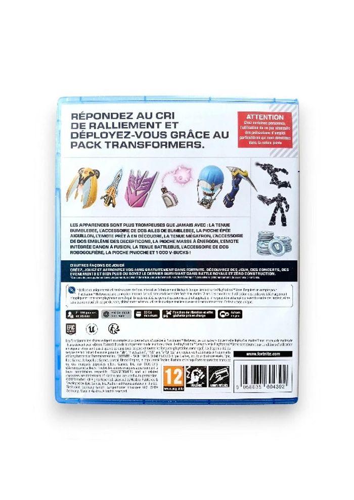Fortnite Pack Transformers PS5 NEUF VF - 1000 V-Bucks inclus ! - photo numéro 2