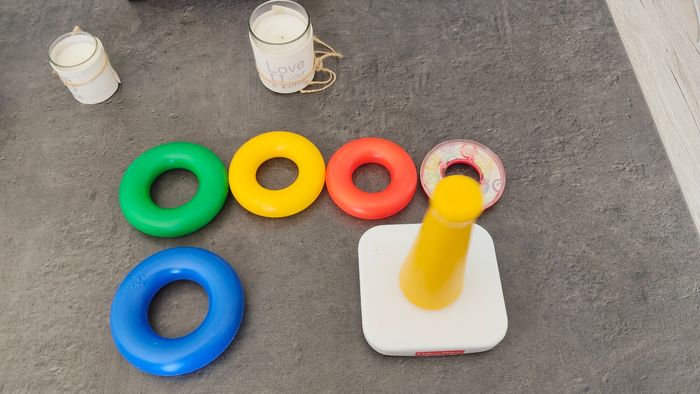 Jouet éveil pyramide arc-en-ciel - photo numéro 2