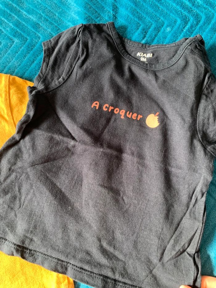 Lot 2 tee shirts fille 9 mois - photo numéro 3