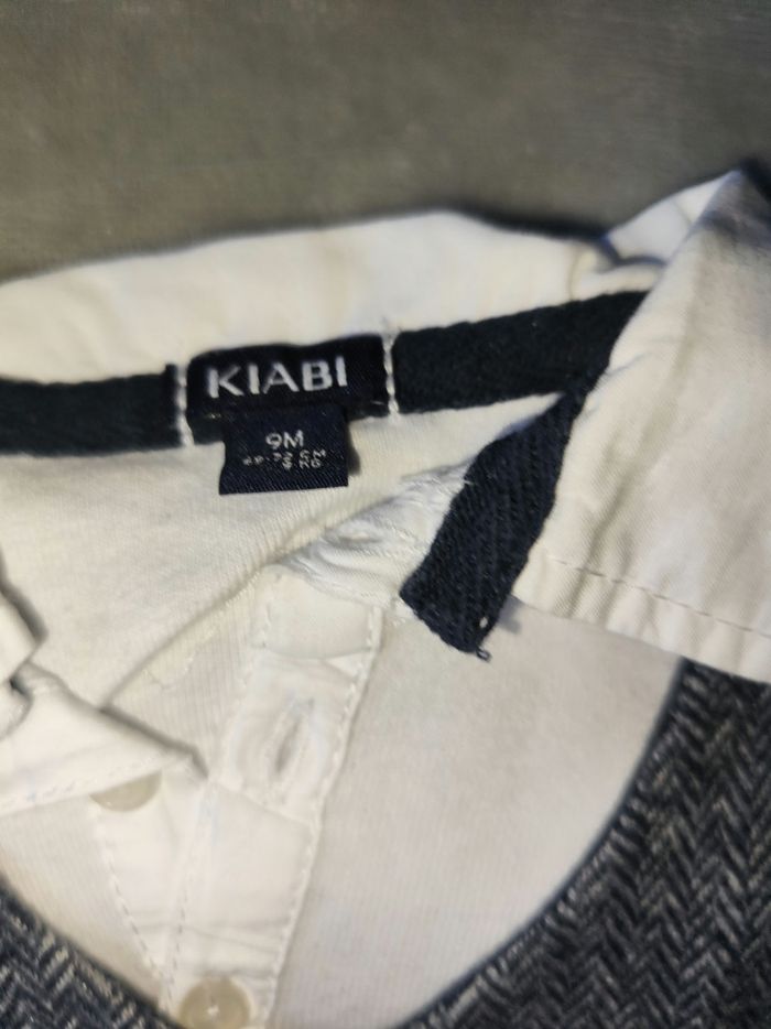 Costume ensemble bodies, pantalon et gilet Kiabi 9 mois - photo numéro 2