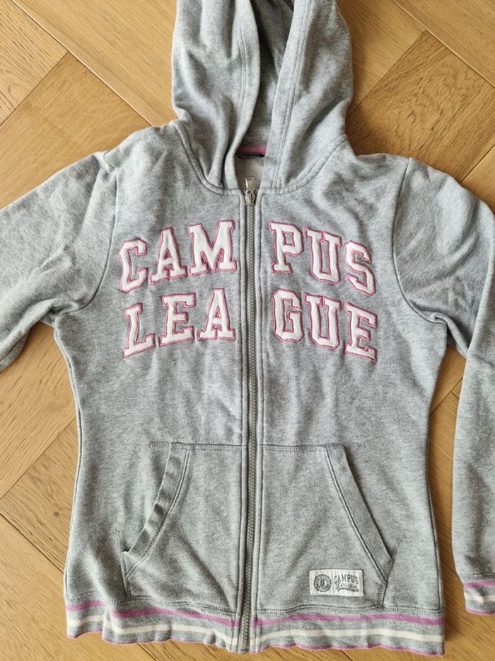 Gilet zippé à capuche court fille 16 ans Go sport - photo numéro 2