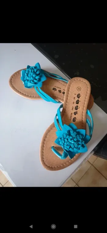Tong enfants fille bleu