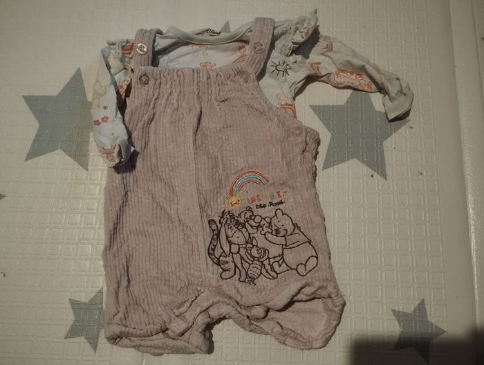 Combinaison velours avec t-shirt manche longue