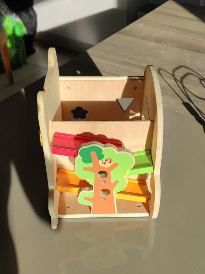 Cube de motricité en bois, Jouet d'éveil enfant - Très bon état - photo numéro 5