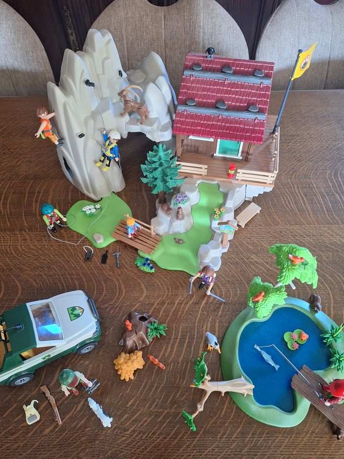 Playmobil chalet montagne escalade + pêcheur + garde-forestier - photo numéro 8