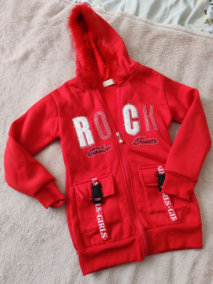 Veste longue molletonnée 8 ans