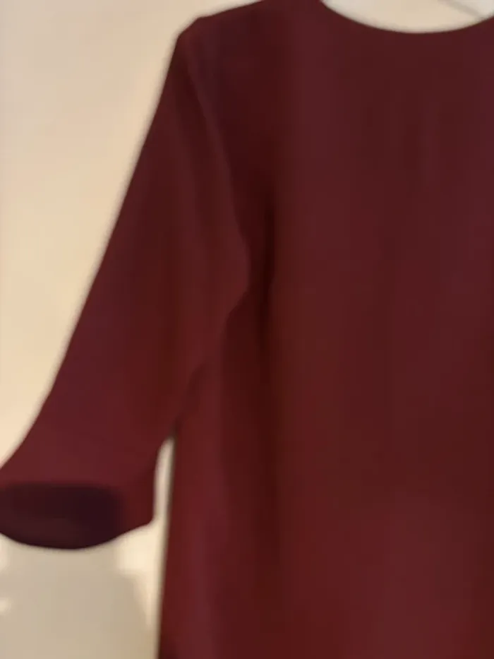 Jolie robe bordeaux Camaïeu taille 36-S en bon état - photo numéro 7