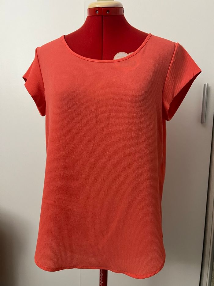 Blouse fluide manches courtes orange Only - photo numéro 2