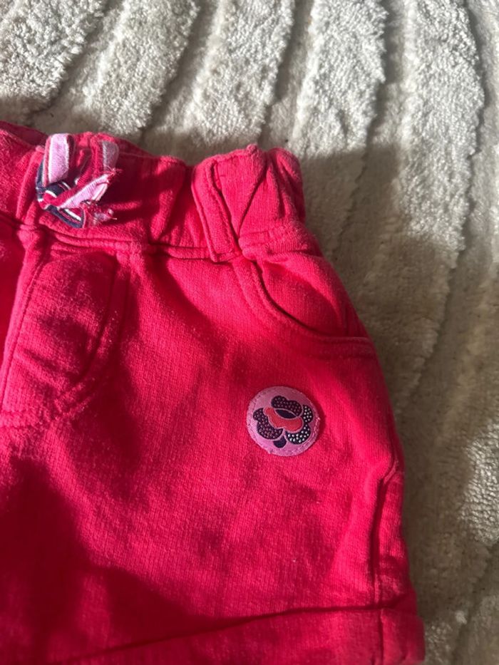 Minishort rose bébé fille - 6 mois - 100% coton - photo numéro 2
