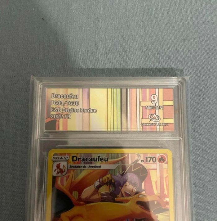 Carte Pokemon Dracaufeu TG03 Origine Perdue FR Collect Aura Grade 9 - photo numéro 2