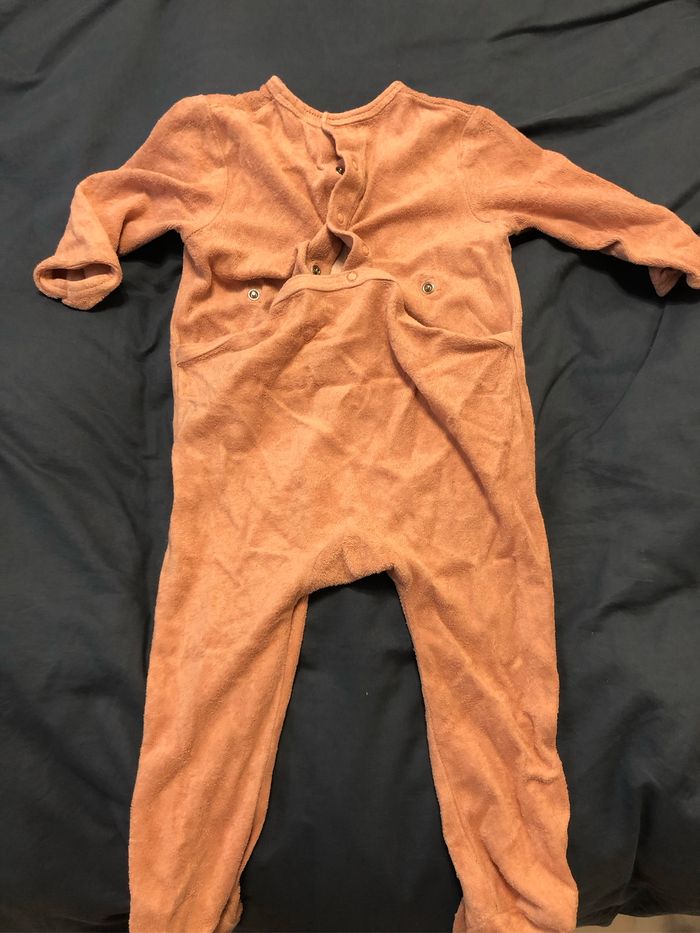 Pyjama velours rose pale Kiabi 18 mois - photo numéro 4