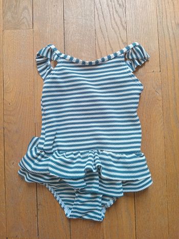 Maillot bain fille 1 pièce Hema 2 ans marinière