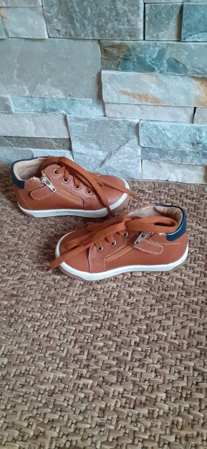 Chaussures en cuir marron Shoo Pom T 21 - photo numéro 3