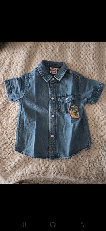 Chemise en jean MC 6 mois