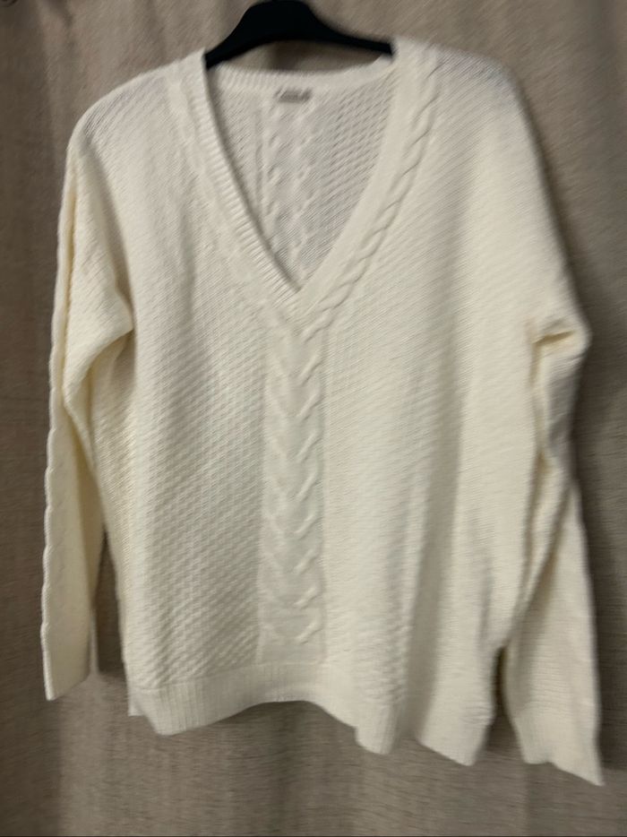 Pull Cole V blanc - photo numéro 8