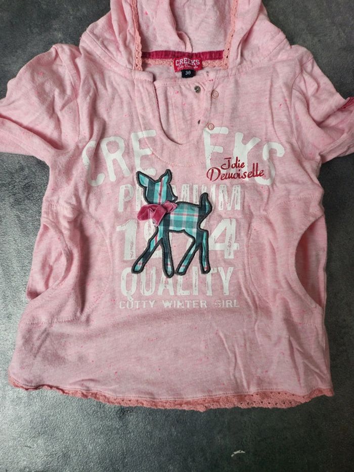 Lot 2 t-shirts manches longues fille 4 ans très bon état - photo numéro 7