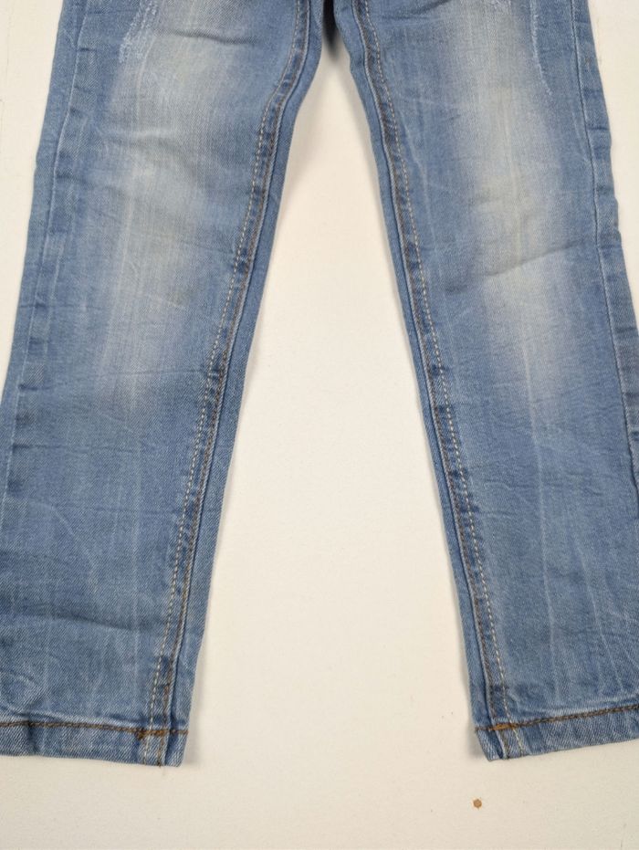 Jean slim bleu clair délavé - 110 (5 ans) - Taille élastiquée - photo numéro 2