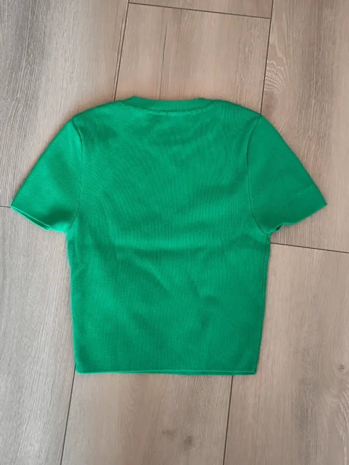 Haut top Zara vert Taille 34/XS - photo numéro 5