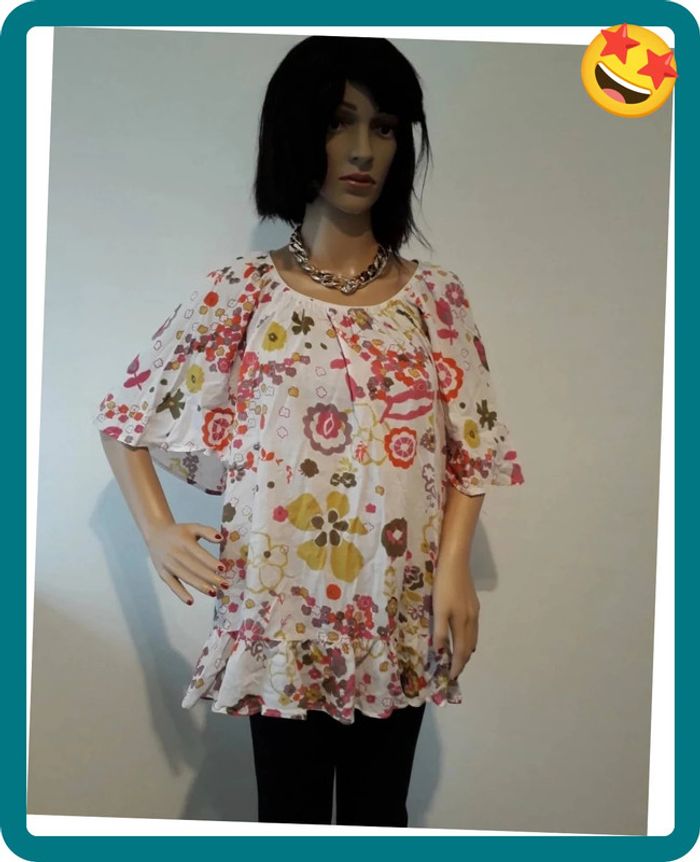 Blouse d'été Blanche Porte Taille XL💞🌿 - photo numéro 6