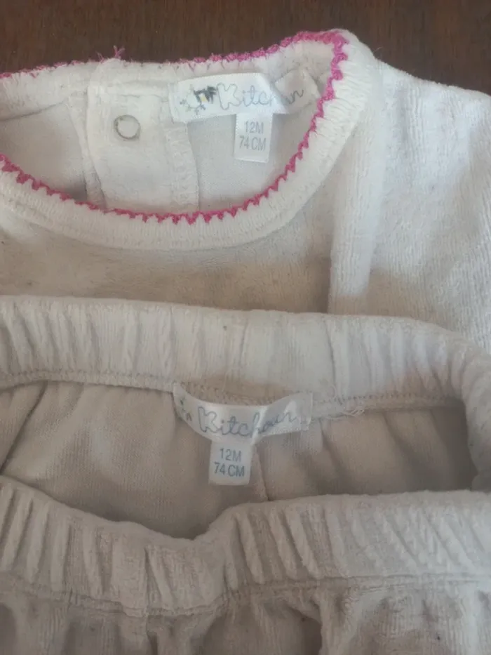 Pyjama 2pièces Kitchoun 12mois 74cm - photo numéro 3