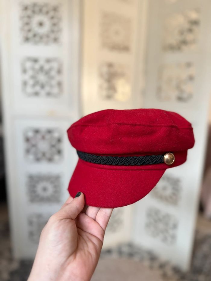 Casquette béret gavroche rouge Zara Taille S - photo numéro 7