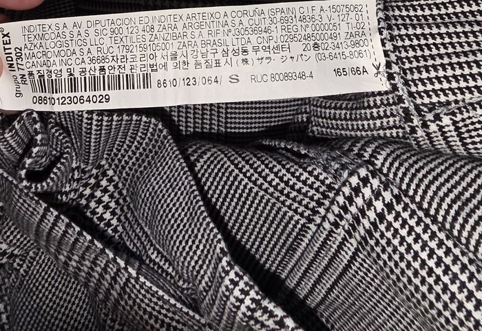 Short a carreaux noir/blanc S - photo numéro 4