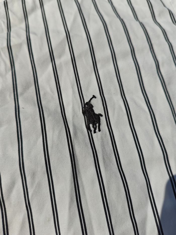 Chemise Ralph Lauren à rayures blanc/noir - M - photo numéro 5