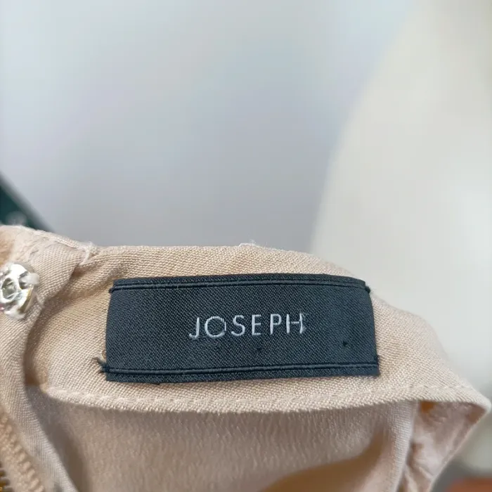 Robe en soie nude Joseph avec ceinture cuir – Taille 36 A783 - photo numéro 9