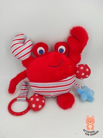 Peluche d'activité Crabbe Rouge Tchibo TCM