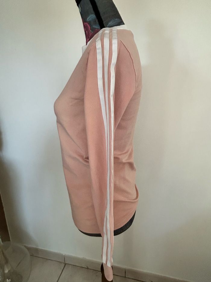 Tee-shirts manche longue Adidas rose taille XS - photo numéro 4