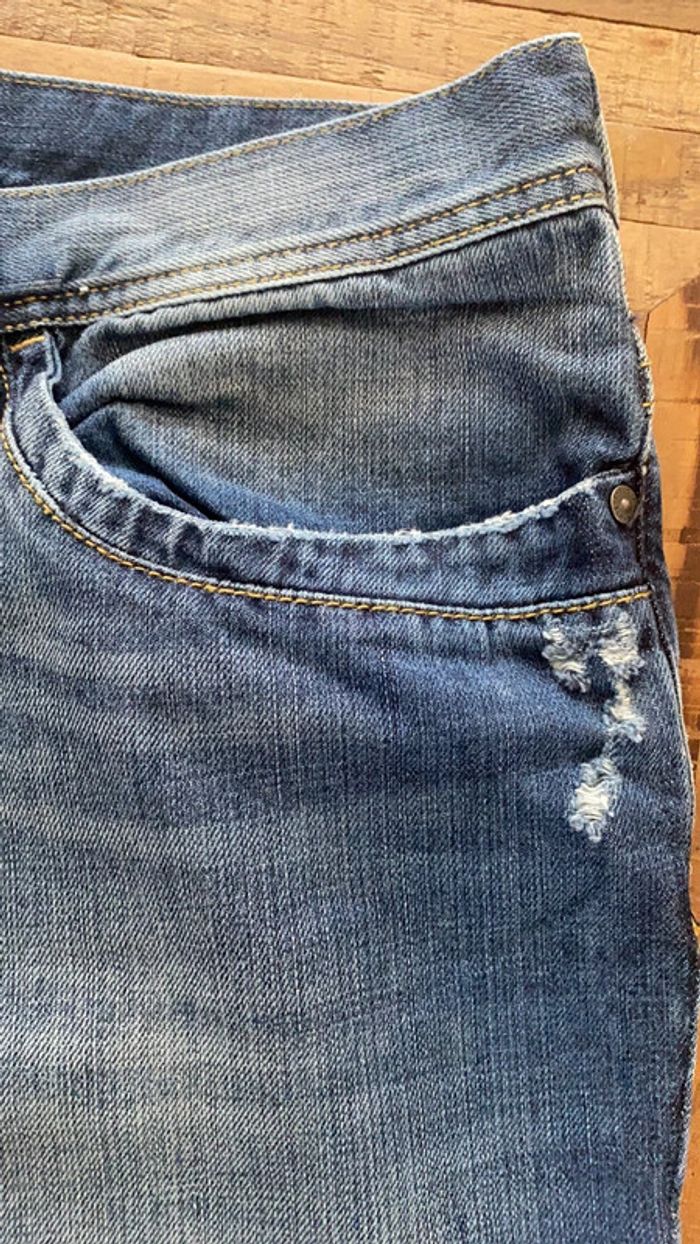 Jean effet délavé benetton - photo numéro 5